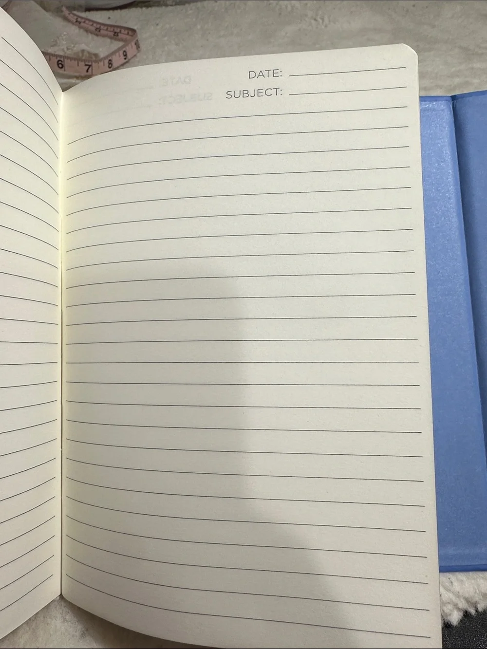 One design home faux leather bound blue and lemon journal